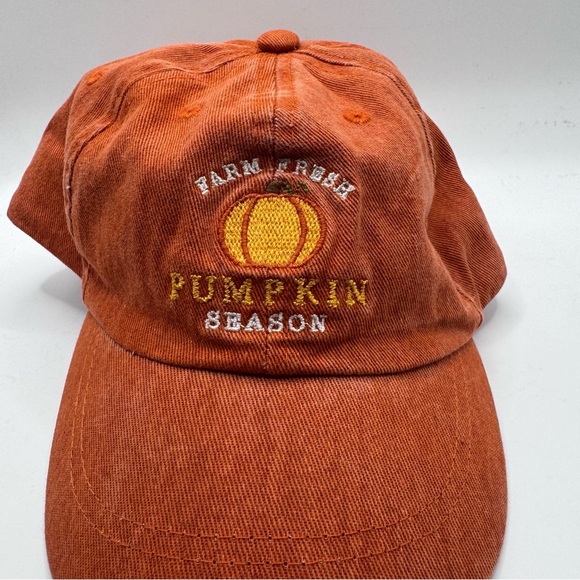 Mud Pie Embroidered Youth Strapback Hats - Lot Of 2 - Pumpkin Season & Santa,NWT - Picture 2 of 12